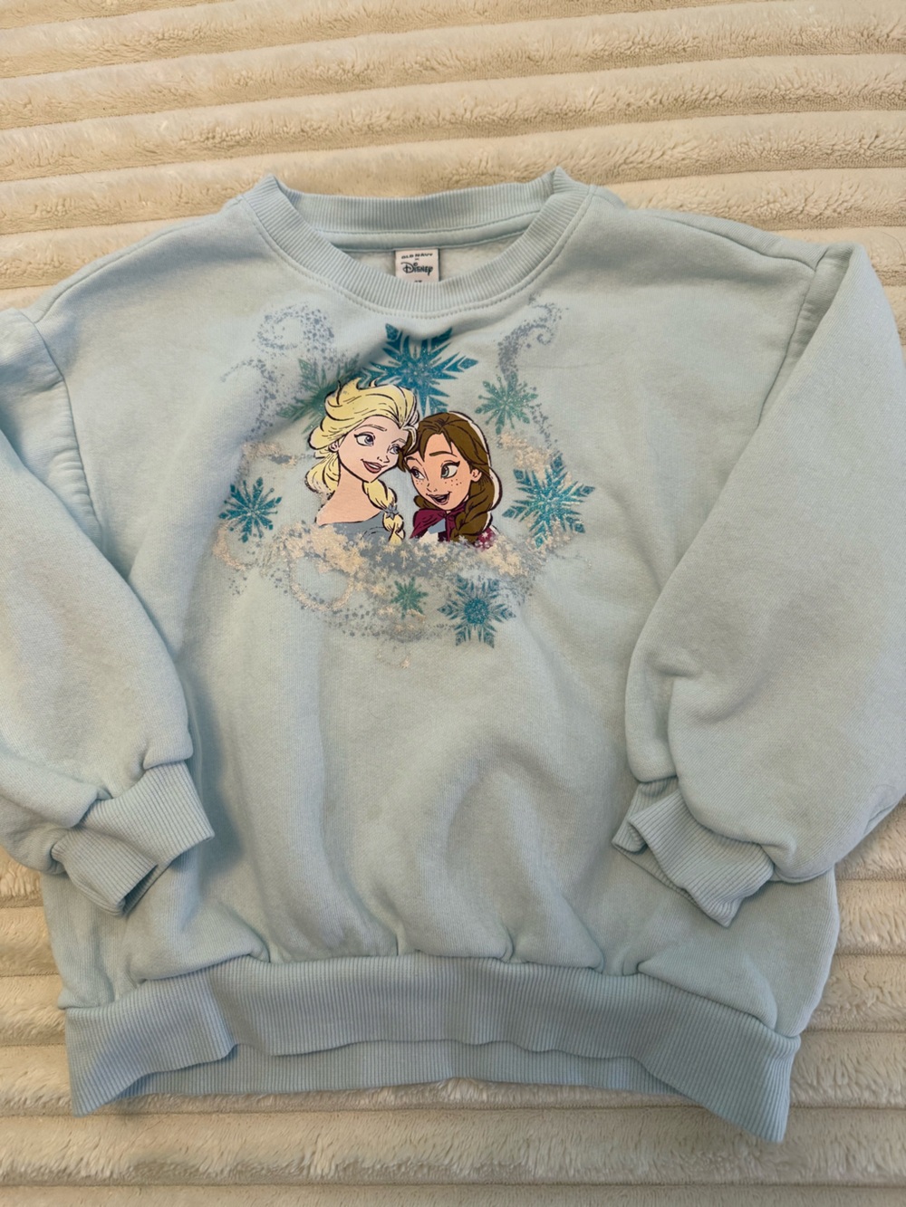 Toddler 4T Disney Frozen Light Blue Cozy Crewneck Sweatshirt